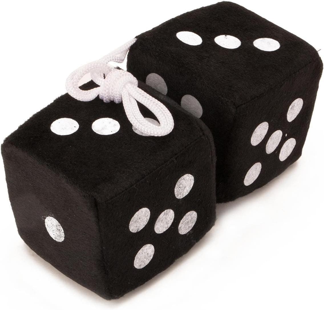 Speedway Motors Purple Fuzzy Dice, 3 Inch Square
