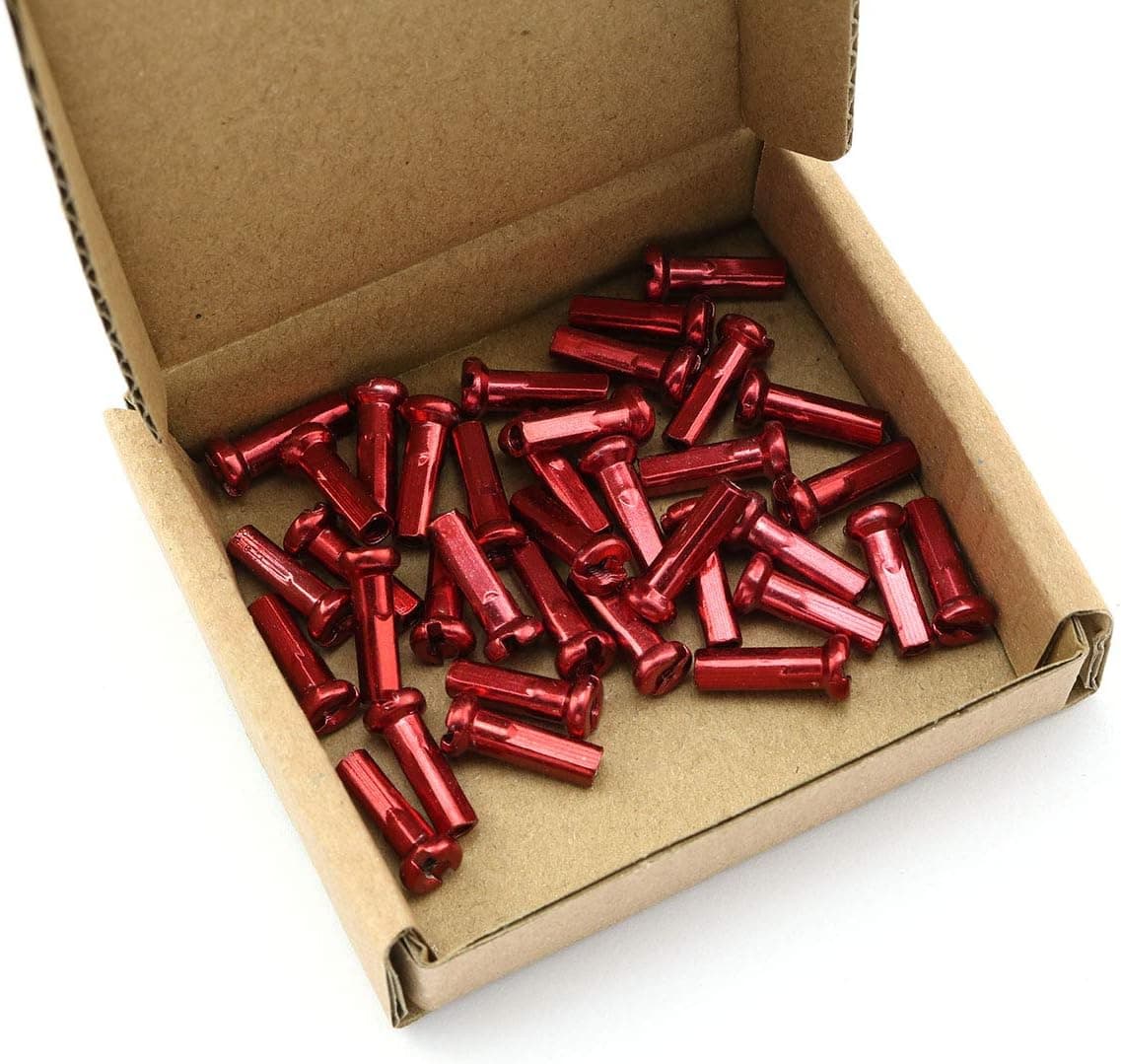 Pro Bamboo Kitchen 36pcs Carbon Steel Mountain Bike Spoke Hat 14G 2x14mm Red Color Spokes Caps for Mountain Road Bicycles