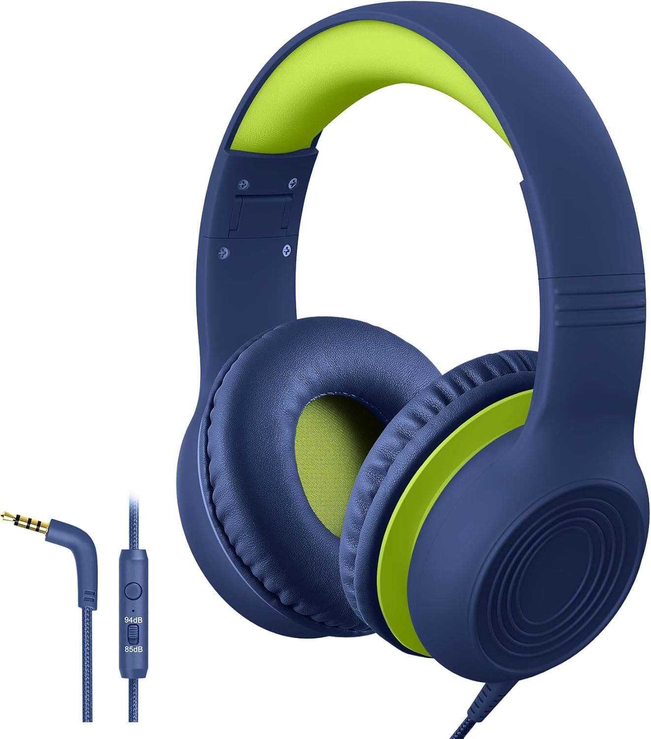 Rubussubg Kids Headphones with Microphone, Volume Limiter 85/94dB Over Ear Girls Boys Headphones for Teens with Audio Sharing, Wired Toddler Headset for Cellphone Tablet Kindle Travel School Airplane