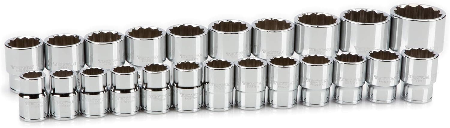 TEKTON 3/4 Inch Drive 12-Point Socket Set, 23-Piece (19-50 mm) | SHD93016