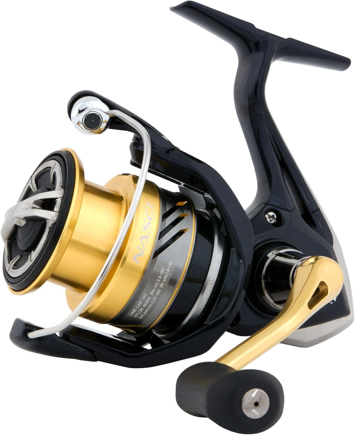 SHIMANO Nasci C 3000 DH FB, Spinning Fishing Reel with Double Handle, NASC3000DHFB