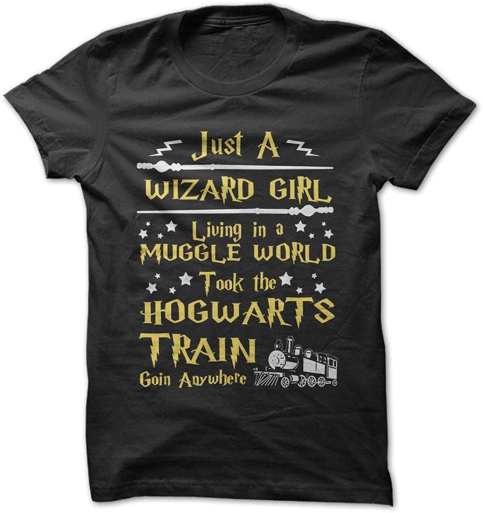 Gnarly Tees Men's Wizard Girl T-Shirt S Black