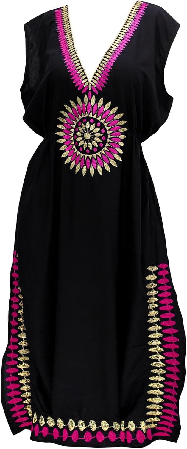 LA LEELA Women's Maxi Bathing Suit Cover-up Swim Dress