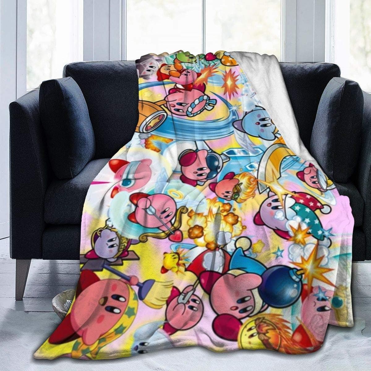 Novelty Fleece Bed Blankets, Game Wolf King Galaxy Universe Space Dreamcatcher Halloween Throw Blankets, Washable Ultra Cozy Warm Blanket for Dad Recliner Holiday, Adult Children Summer Blanket