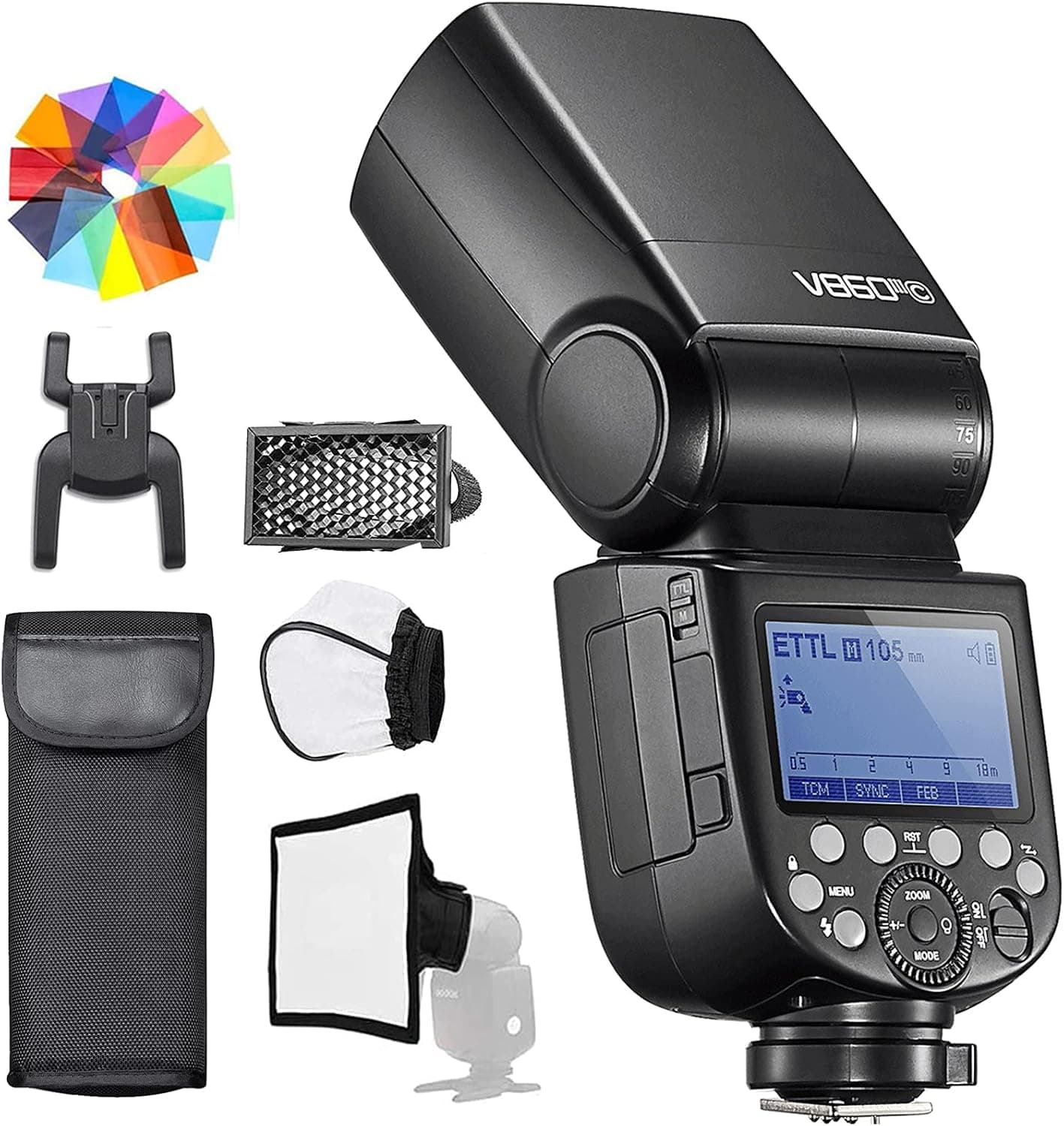 Godox Camera Flash V860III-C for Canon Camera, 2.4G TTL 7.2V/2600mAh Li-ion Battery [Upgraded] Speedlite Compatible with Canon 6D 7D 50D 60D 500D 550D 600D 650D 1000D 1100D 1DX 580EXII 5D Mark II III