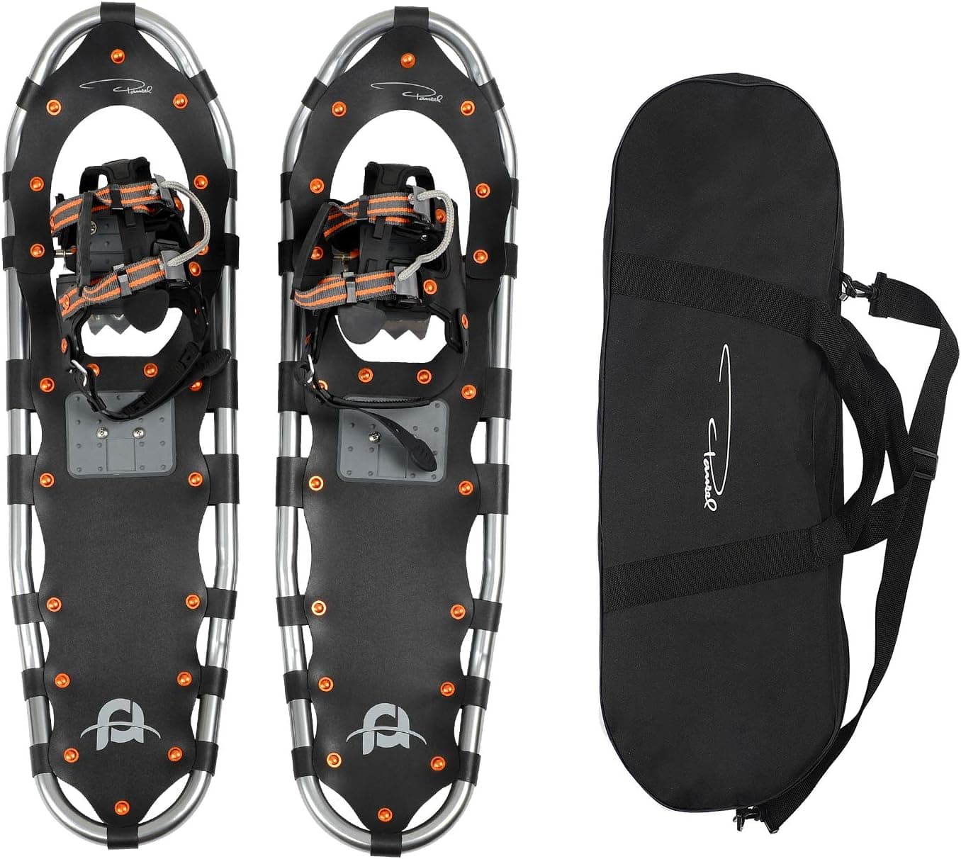 Pansel 22"/25"/30"/35" Snowshoes for Men, Women and Youth, Lightweight Aluminum Alloy Snow Shoes with Adjustable Ratchet Bindings + Carrying Tote Bag, 80/120/160/210 lbs. Capacity
