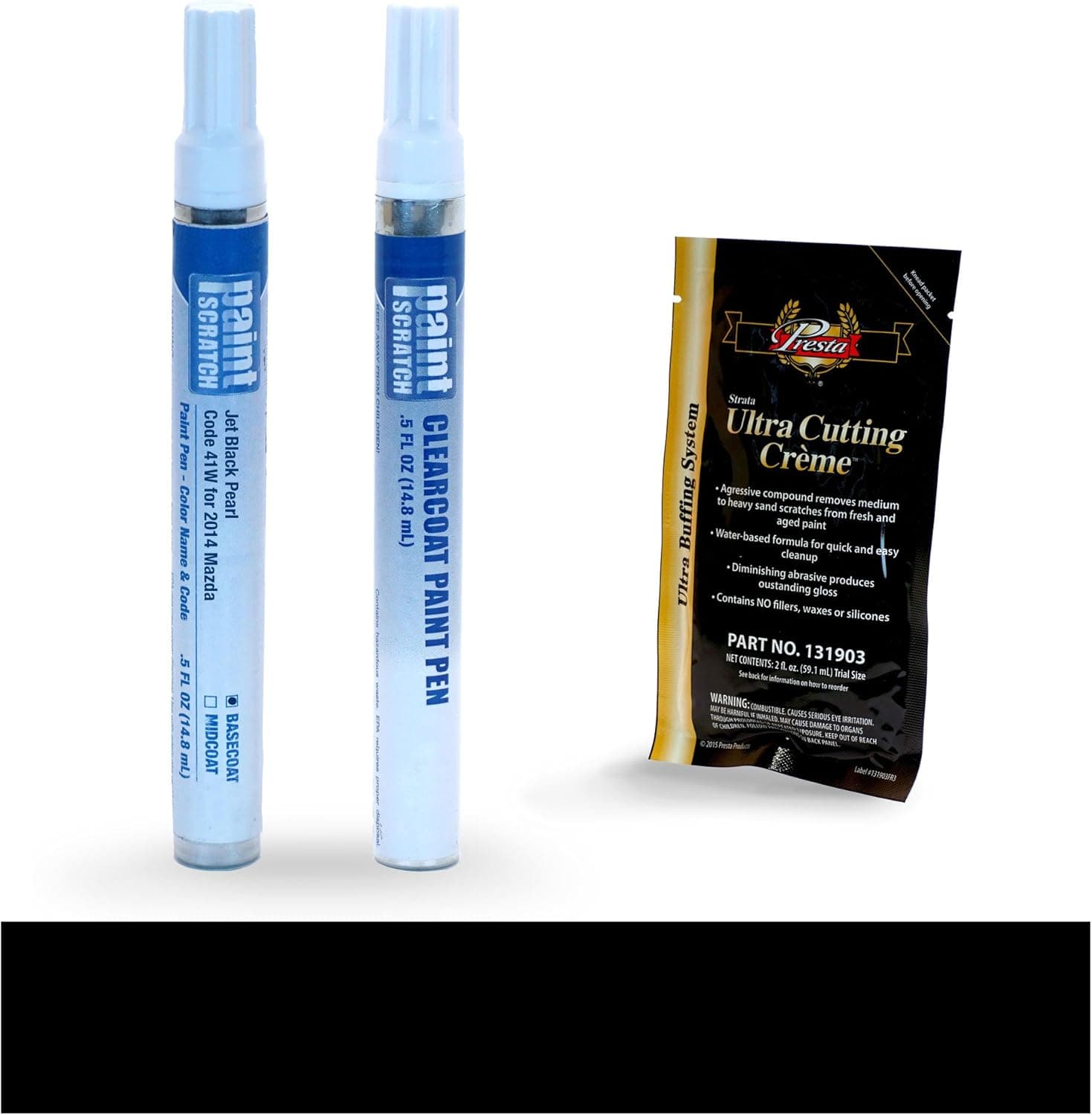 PAINTSCRATCH Jet Black Pearl 41W for 2014 Mazda Mazda3 - Touch Up Paint Pen Kit - Original Factory OEM Automotive Paint - Color Match Guaranteed