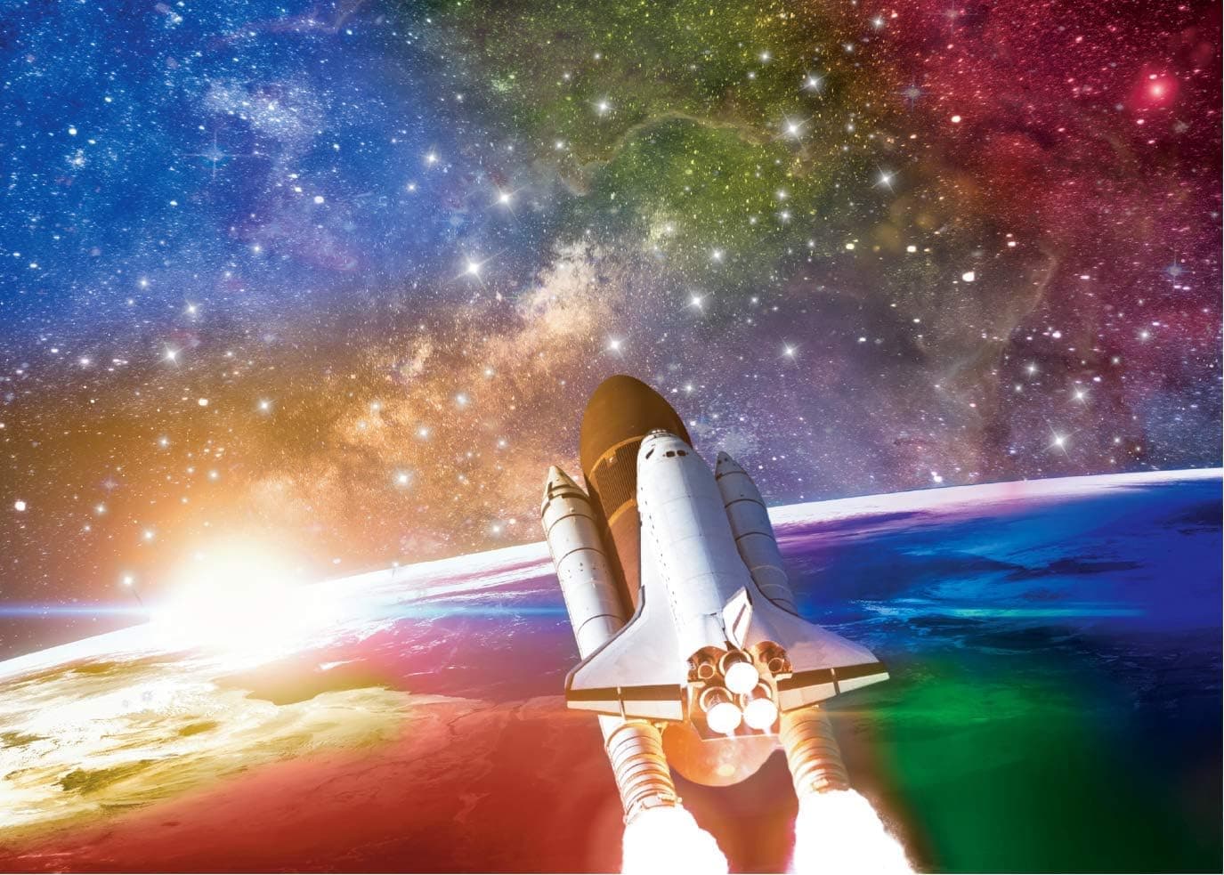 Space Puzzle - Rocket Ship Exploring Outer Space - Collection of Space Puzzles for Adults and Entire Family - Jigsaw Puzzle Games Everyone Can Enjoy - 500 Piece Puzzle