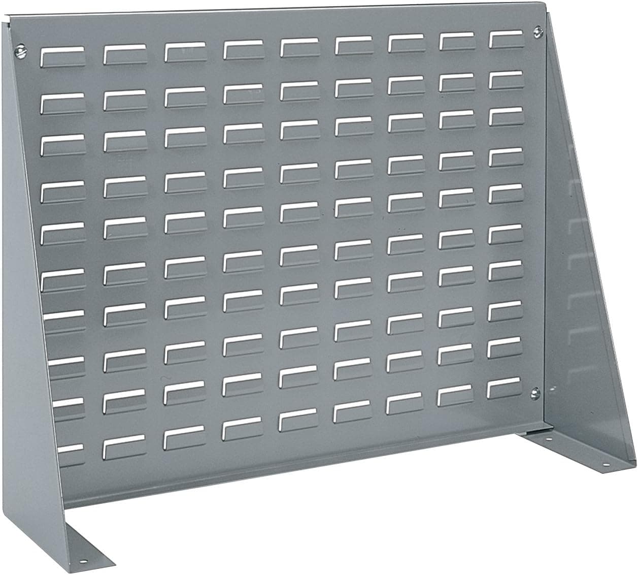 Akro-Mils 98600 Louvered Steel Work Bench Storage Rack for Mounting AkroBin Storage Bins, (28-Inch W x 8-Inch D x 20-Inch H), Gray