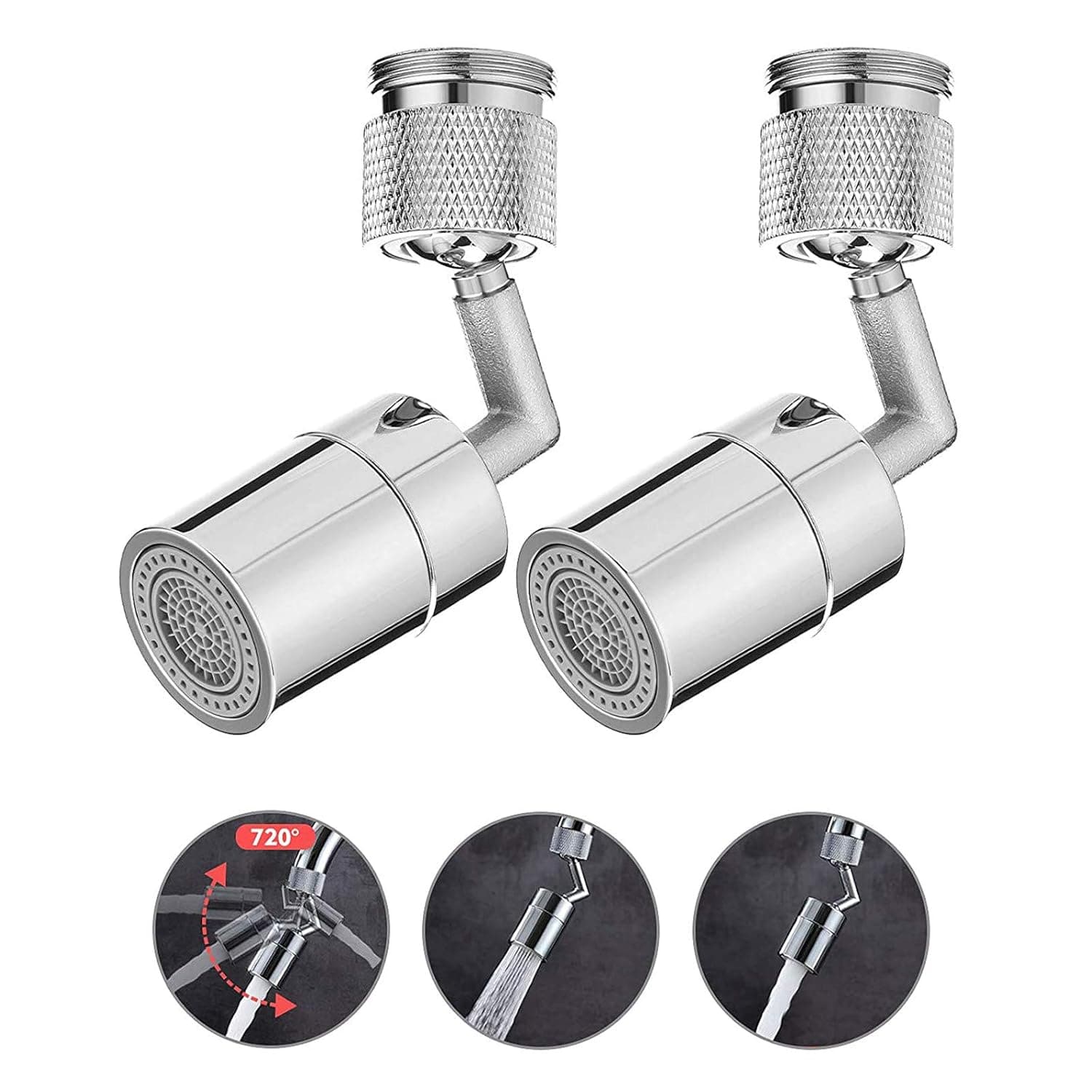 Universal Splash Filter Faucet 720 Rotating Kitchen and Bathroom Faucets Fitting (1 pcs)