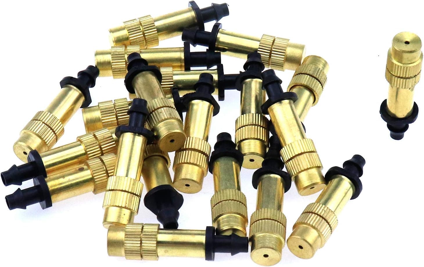 Semetall 20 Pcs Adjustable Irrigation System Spray Nozzle,Greenhouse Vegetables Lawn Watering Nozzle Garden Cooling Irrigation Equipment (Extend)