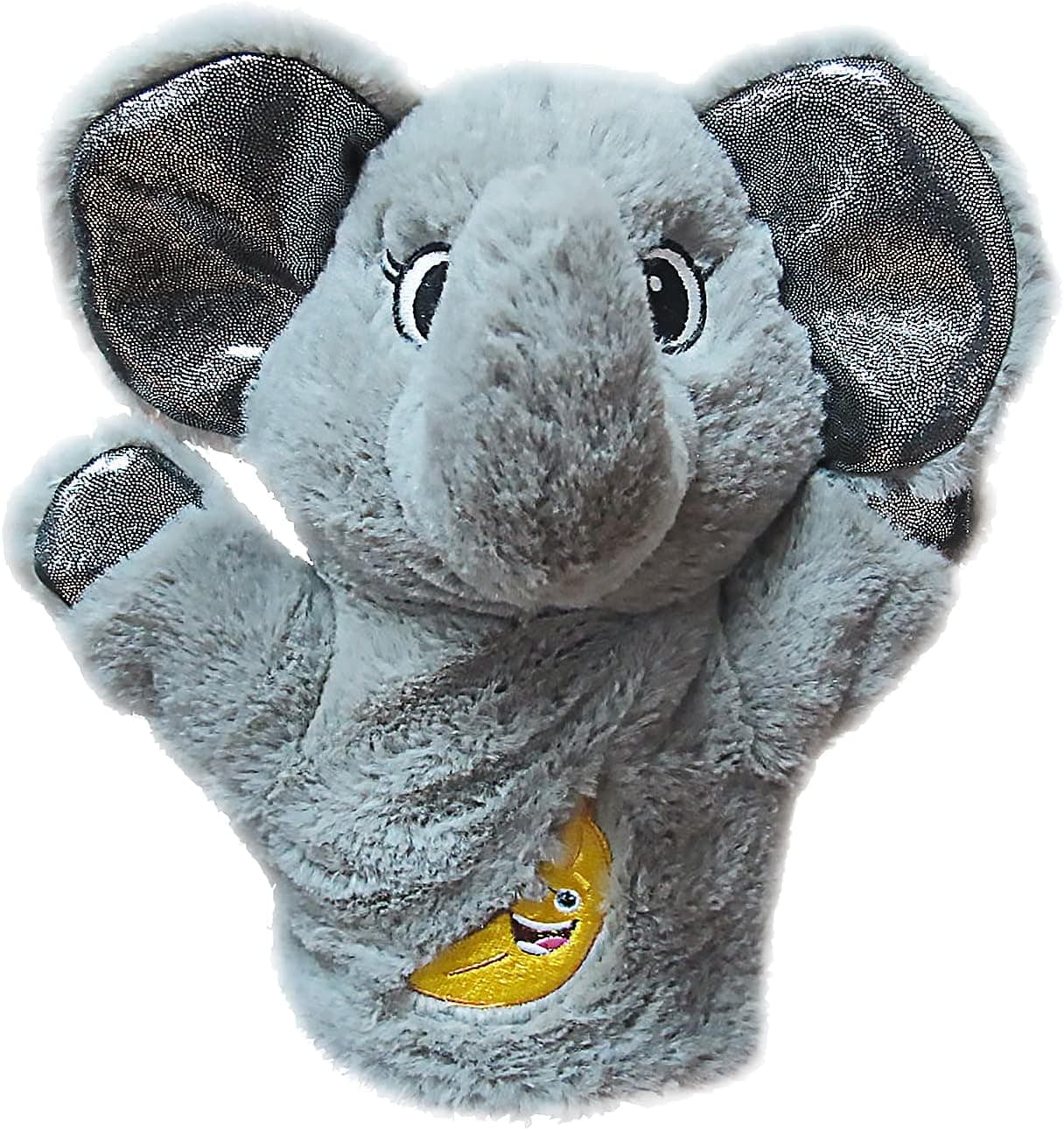 Elephant Hand Puppet for Imaginative Play, Soft Plush Stuffed Animal Puppet for Storytelling and Role Play, Zoo Friend Themed Interactive Pretend Play Set for Kids, Toddlers, Teachers, Parents