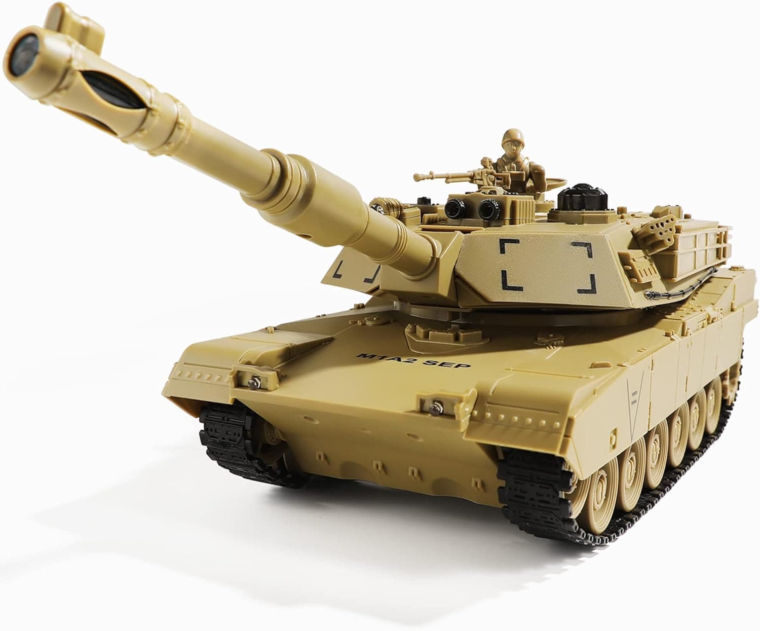 Bvrorere Remote Control Tank, US MIA2 Abrams Army Tank Toy, 1:28 Scale 9 Channels RC Tanks with Rotating Turret and Sound, Military Toys for Boys Kids Age 6 7 8 9