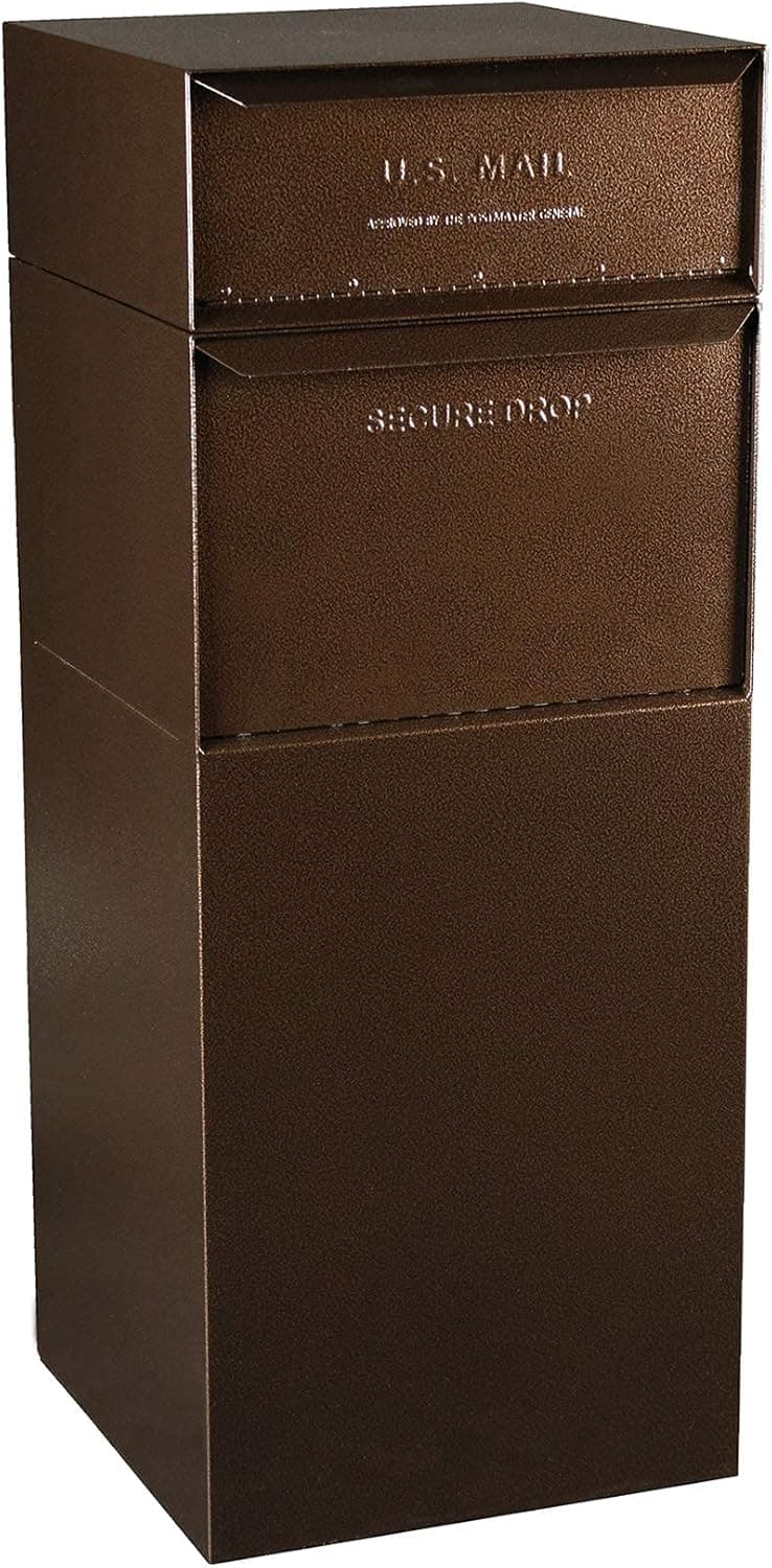 dVault® Full Service Vault DVCS0015 Secure Curbside Mailbox/Package Drop with Locking Letterbox (Copper Vein)