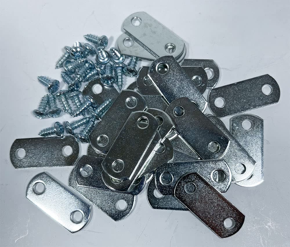 10 Pack Flat (0/0") Offset with 20 pcs 6 X 3/8" Pan-Head Screws Included