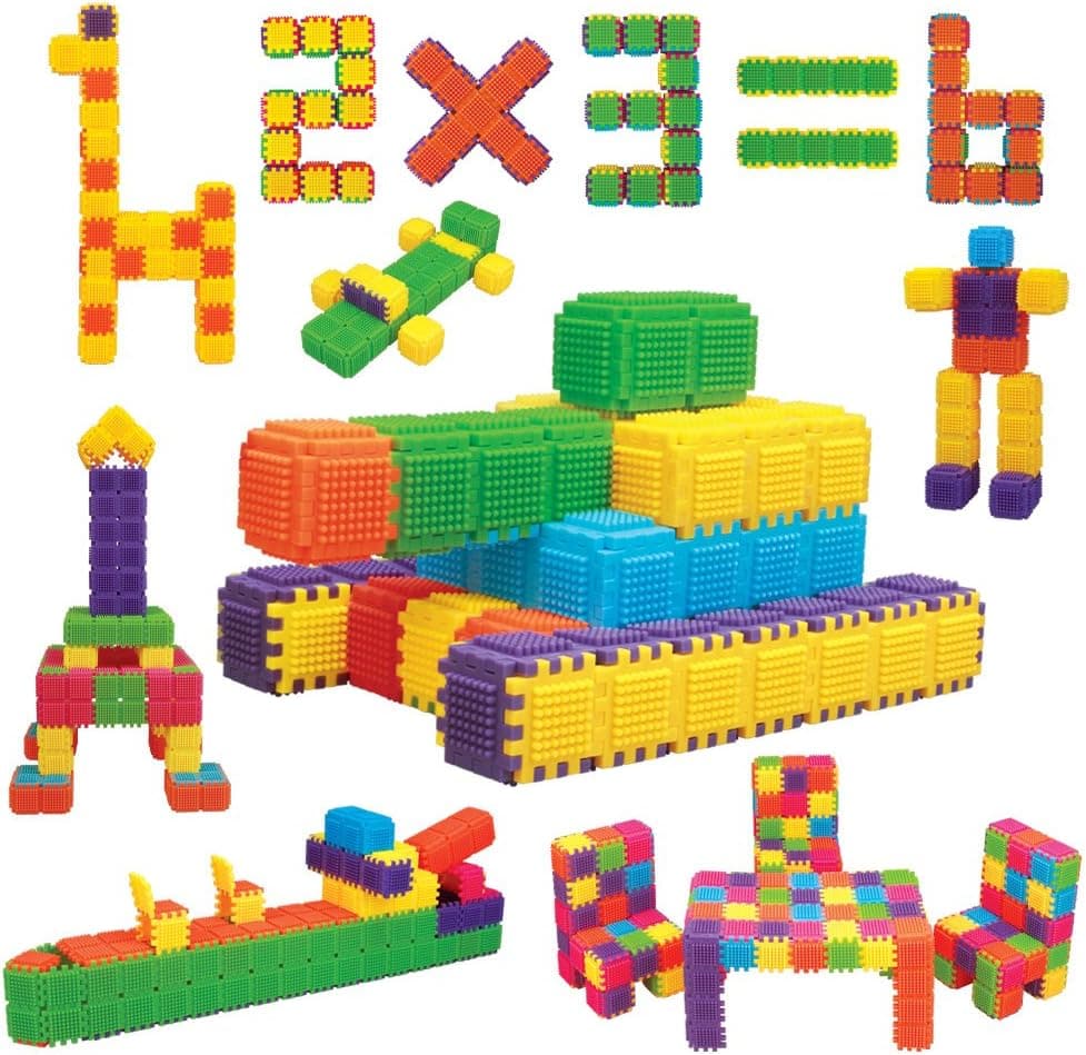 WEofferwhatYOUwant Educational Interlocking STEM Building Blocks 150 Pieces. Build Toy Accessories, Cubes, Shapes and More for Ages 3 Year and Up