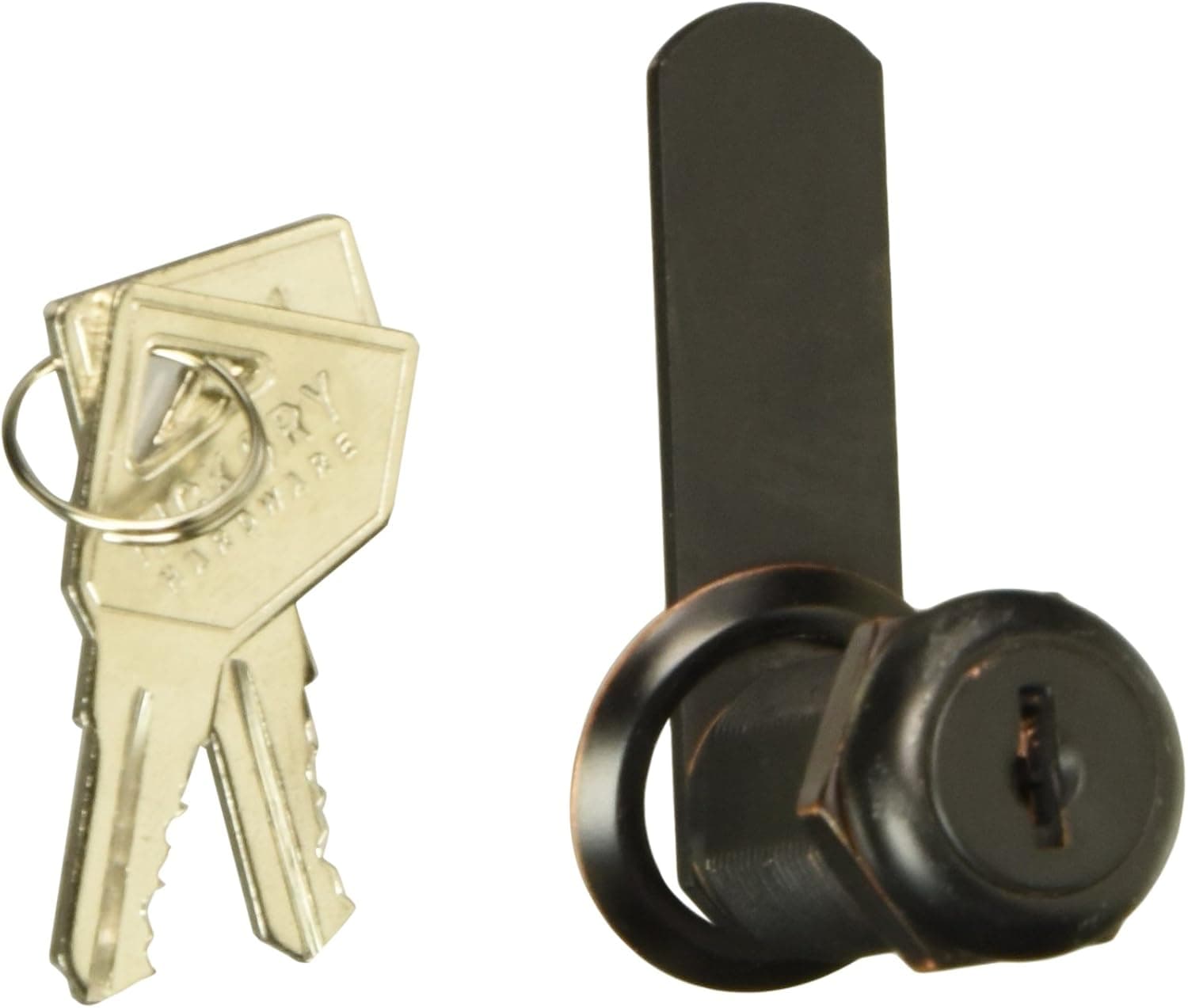 First Watch Security 1385-VB Drawer & Cabinet Lock Cabinet & Drawer 1-1/8 inch Utility Cam Lock Finish, Vintage Bronze