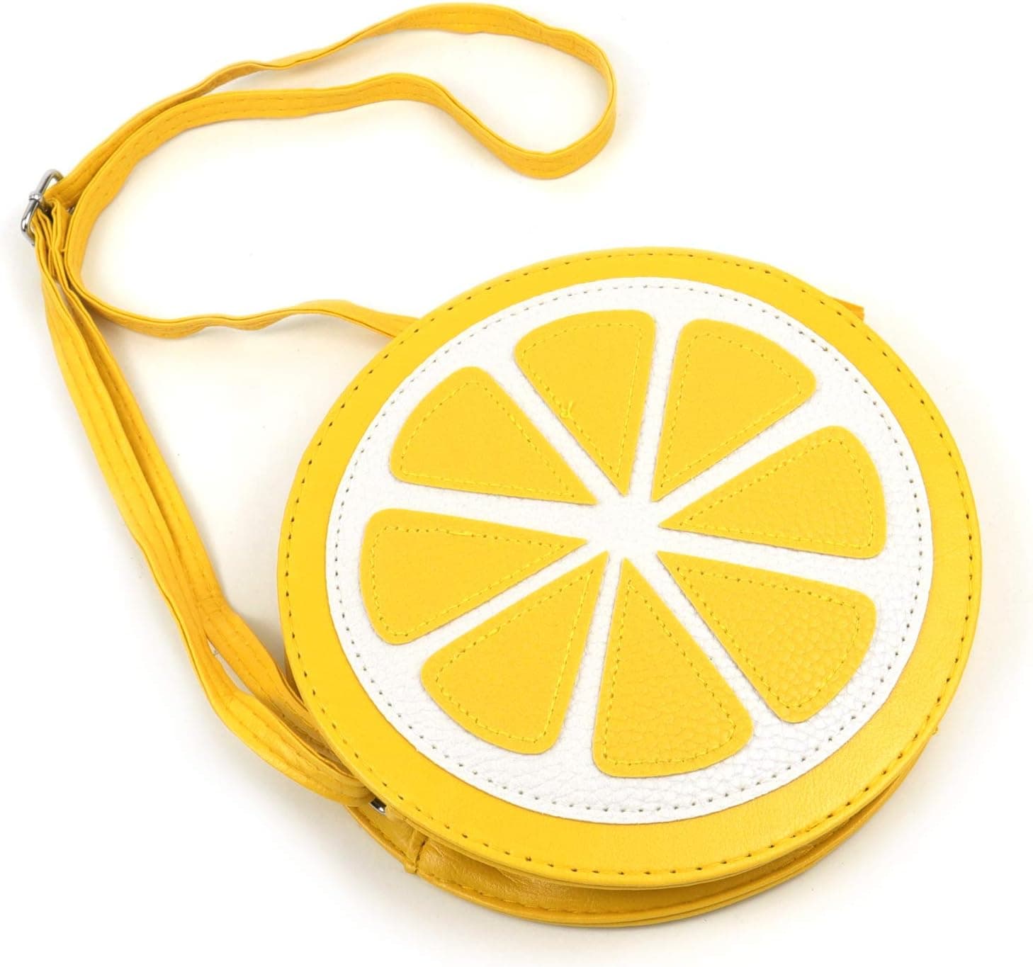Framendino, Lemon Fruit Shaped Cross Body Bag Purse with Shoulder Strap for Women Girls Yellow