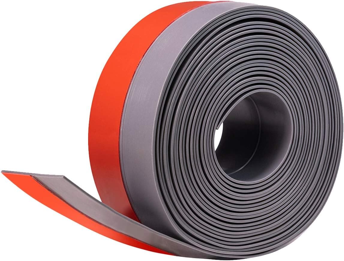 Adhesive Door Seal Strip Gap Seal for Sliding Door, 1-1/5 inch Wide x 20 feet Long Weatherseal Replacement (Grey)