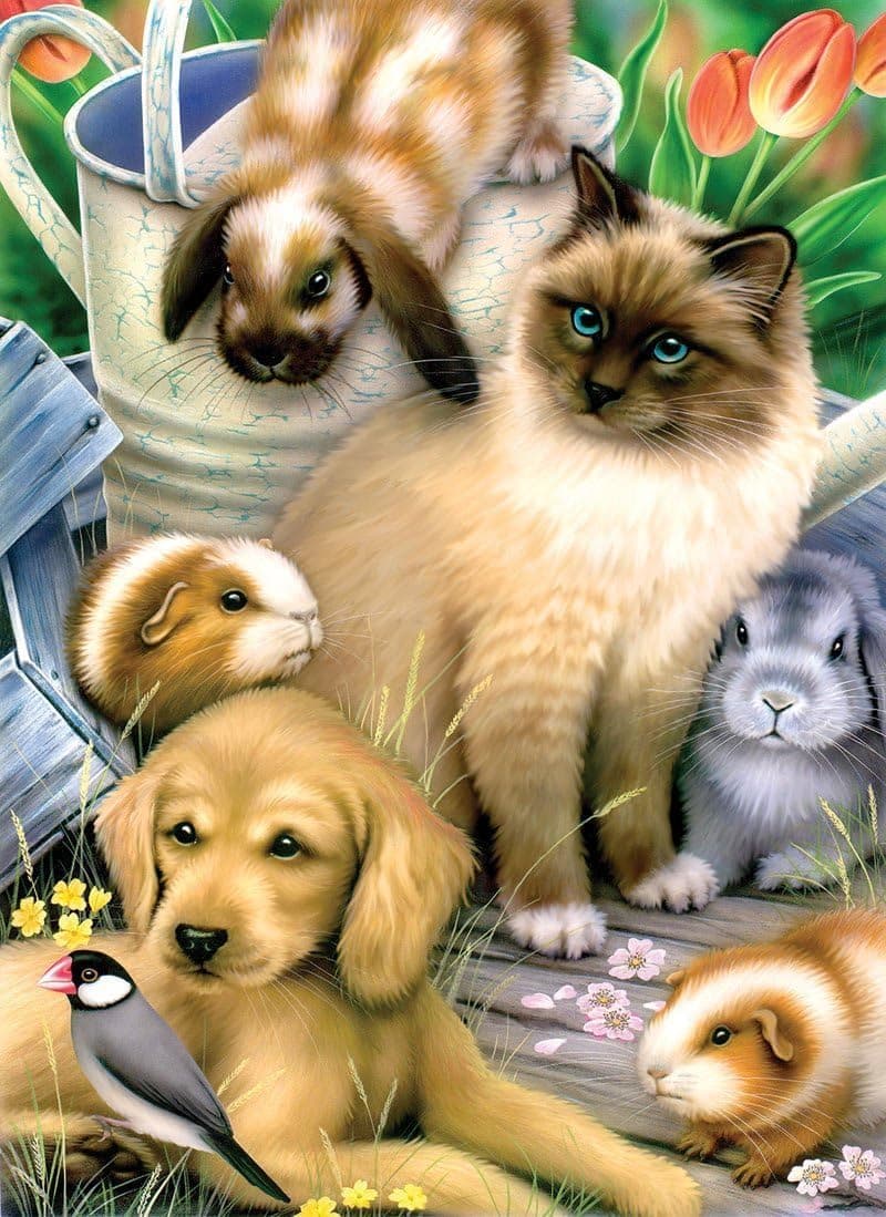 SUNSOUT INC Springtime Pets pc Jigsaw Puzzle