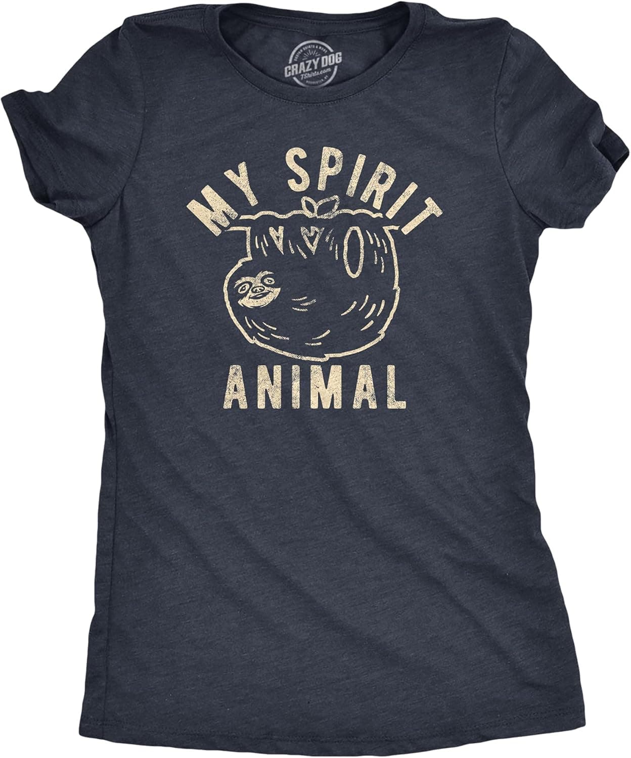 Womens My Spirit Animal: Sloth Tshirt Funny Lazy Slow Sarcastic Graphic Novelty Tee