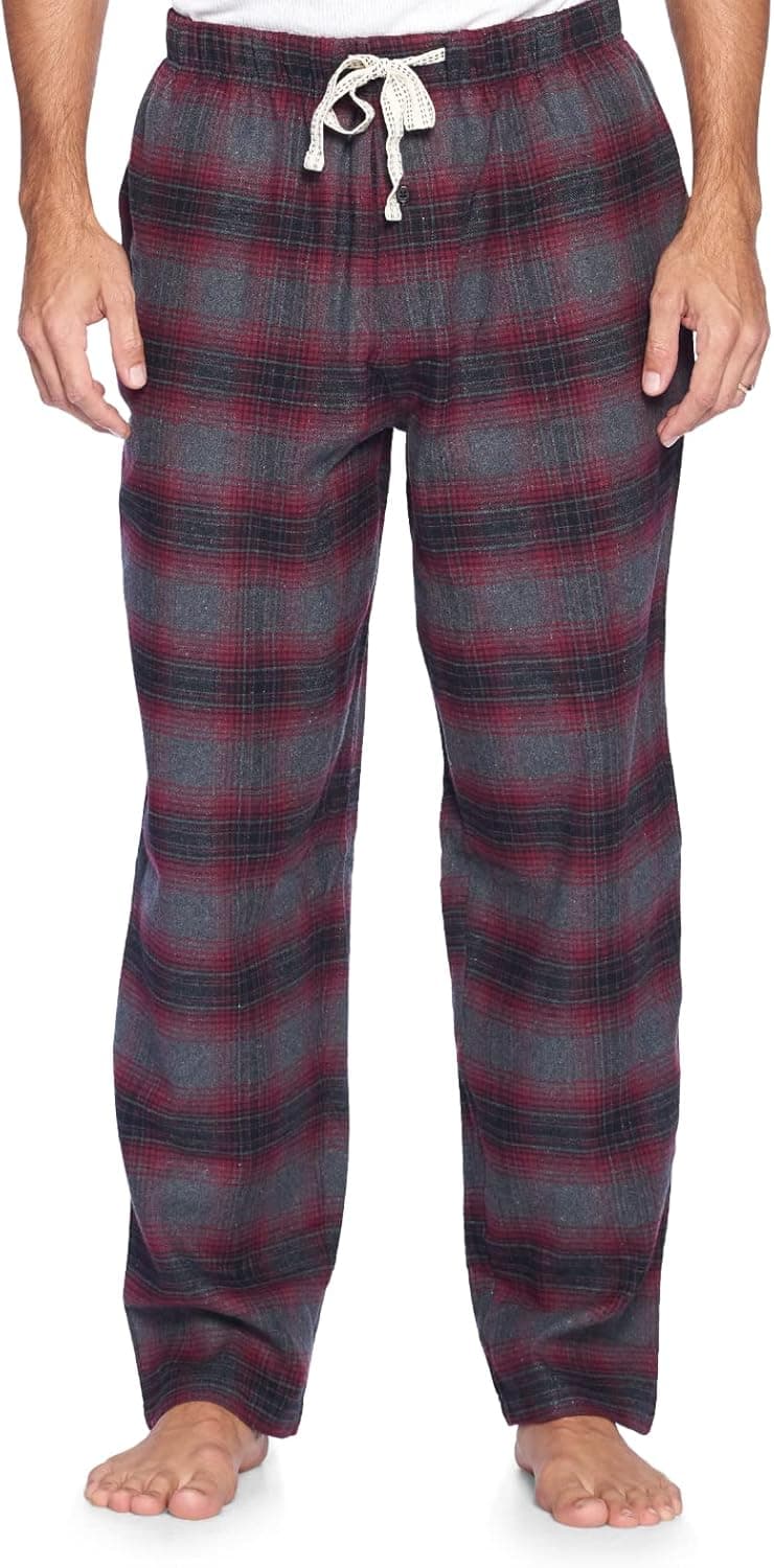 Ashford & Brooks Mens Super Soft Flannel Plaid Pajama Sleep Pants