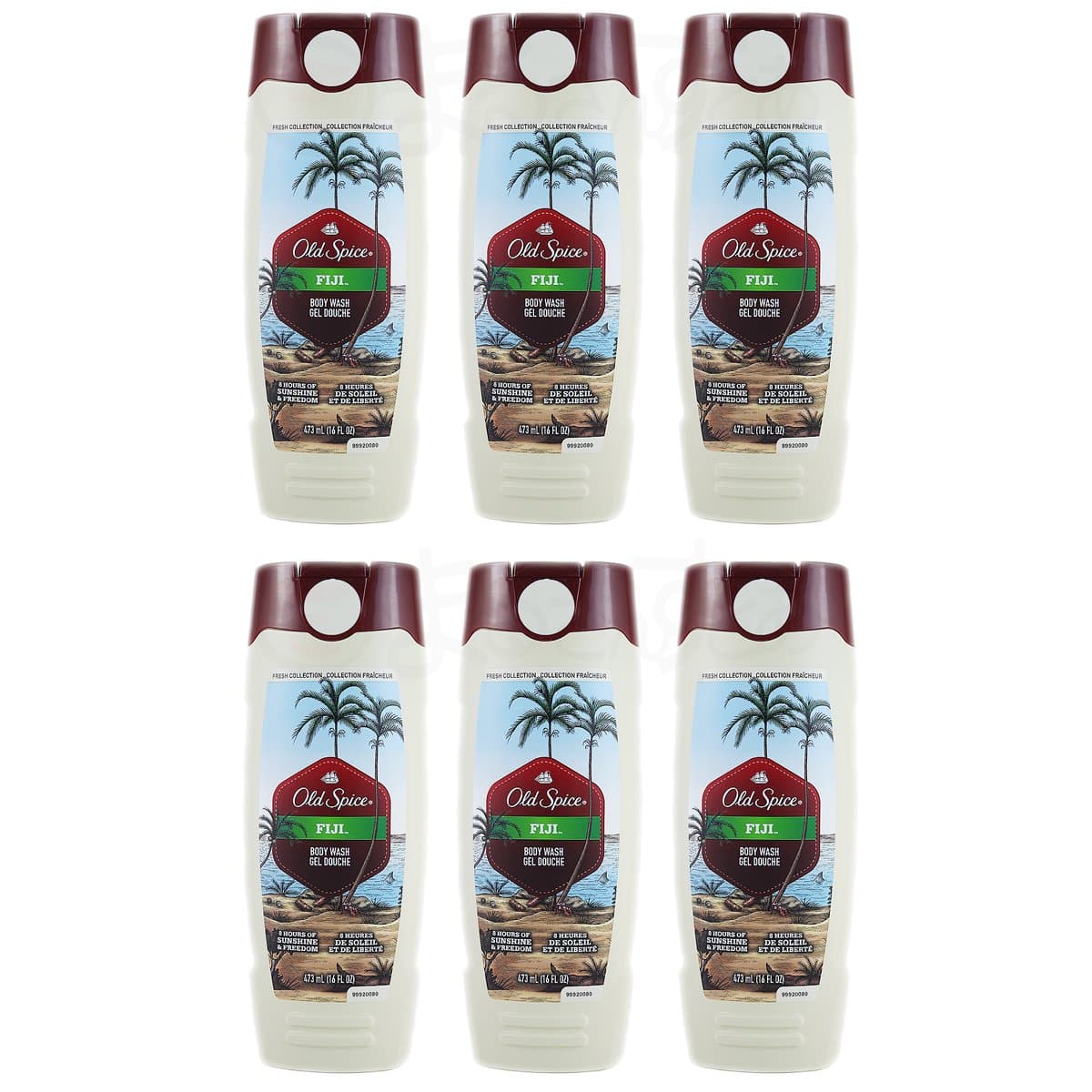 Old Spice Fresh Collection Body Wash Fiji - 16 oz, Pack of 6