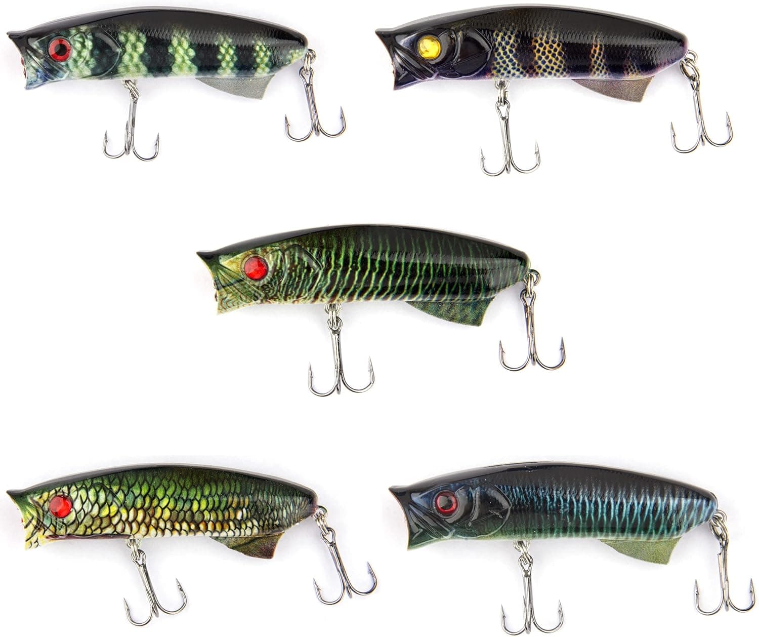 Topwater Pencil Popper Lures Swimbaits Floating Hard Lures for Bass Trout Walleye Redfish Floating Pencil Popper Lures
