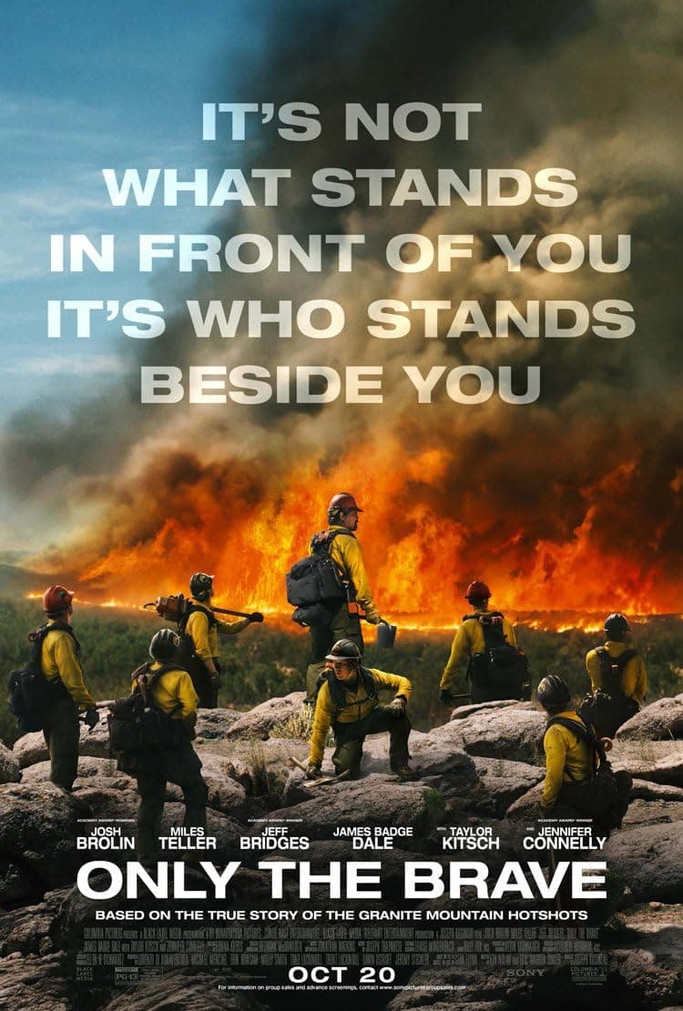 ONLY THE BRAVE MOVIE POSTER 2 Sided ORIGINAL 27x40 JENNIFER CONNELLY JOSH BROLIN