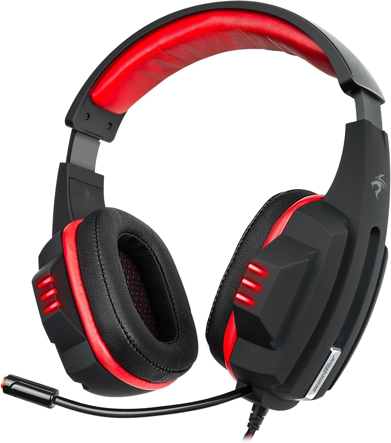 Sentey Harmoniq Pro Real 5.1 USB DAC Gs-4841 Pc Gaming Headset / 5.1 True (Not Virtual) 6 Driver and Subwoofer/ 3 Real Speakers Each Side Right and Left / Inline Volume Control with 6 Channel Volume Control / Microphone Retractable with Led Lights / Gold USB Universal for Any Pc or Laptop / 3 Meter All Heavy Duty Braided Cable / Drivers Diameters Front 30mm - Center 40mm - Rear 30mm - Subwoofer 27mm / Lightweight 462g / Manage Each Individual Channel Db Setting / 12 Preset Equalizer + User Defined Settings / Environment Setting for Better Pc Gaming Performance / Built in Vibration Unit - Wired