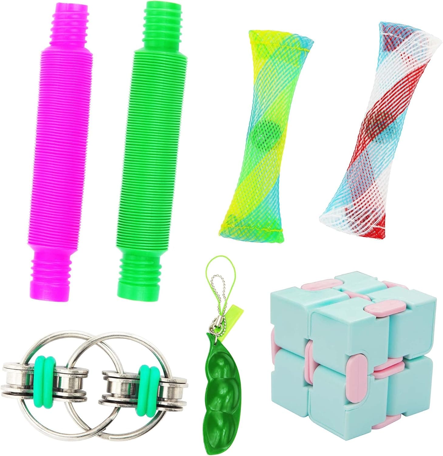 LYL happy 7 Pieces Mini Set Toys Infinity Cube Fidget Toy Mini Infinity Cube Stress Relief Toys