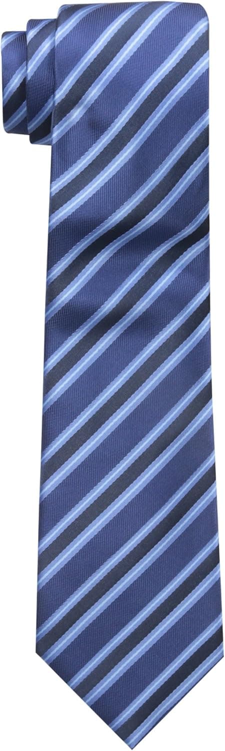 Retreez Preppy Stripe Pattern Woven Microfiber Men's Tie Necktie - 5 Colors