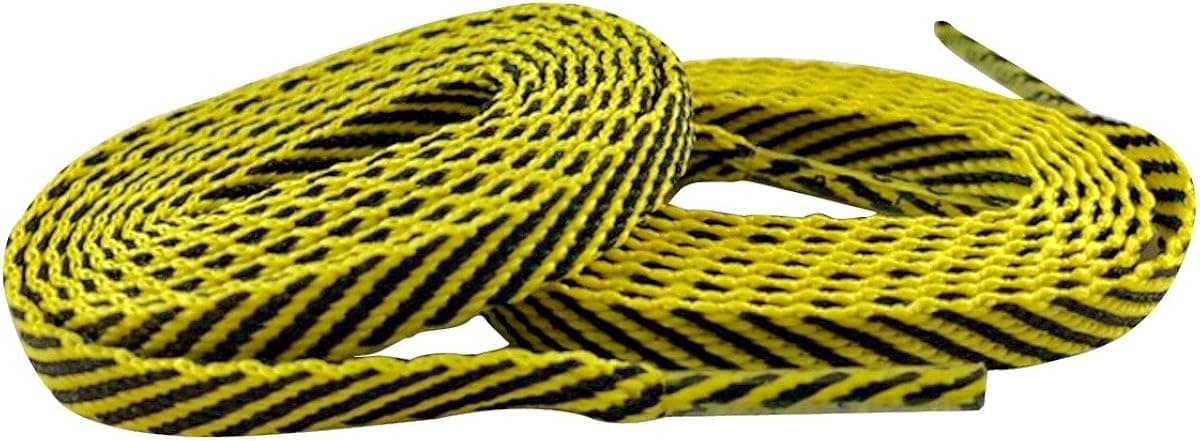 TravelTeamSports Team Color Laces - (1pair) Flat, Striped, Two-Color High Quality Shoelaces