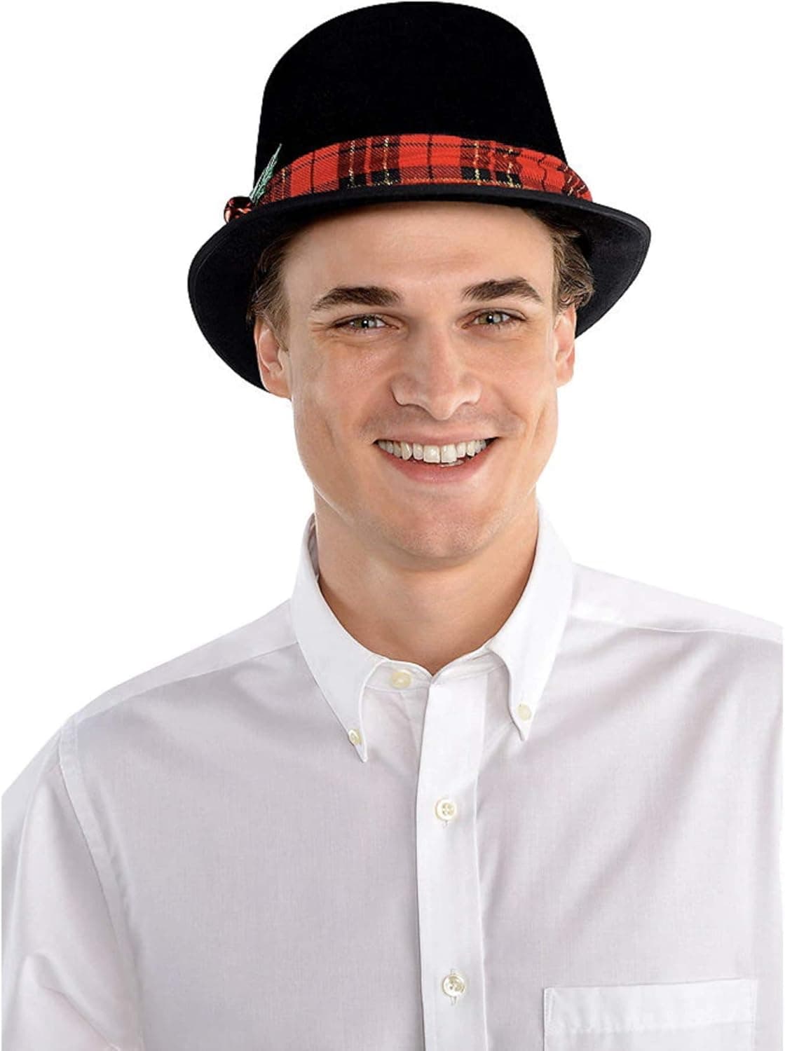 amscan 392048 Snowman Holiday Party Top Hat, 9" x 8 1/2" , Black/Red