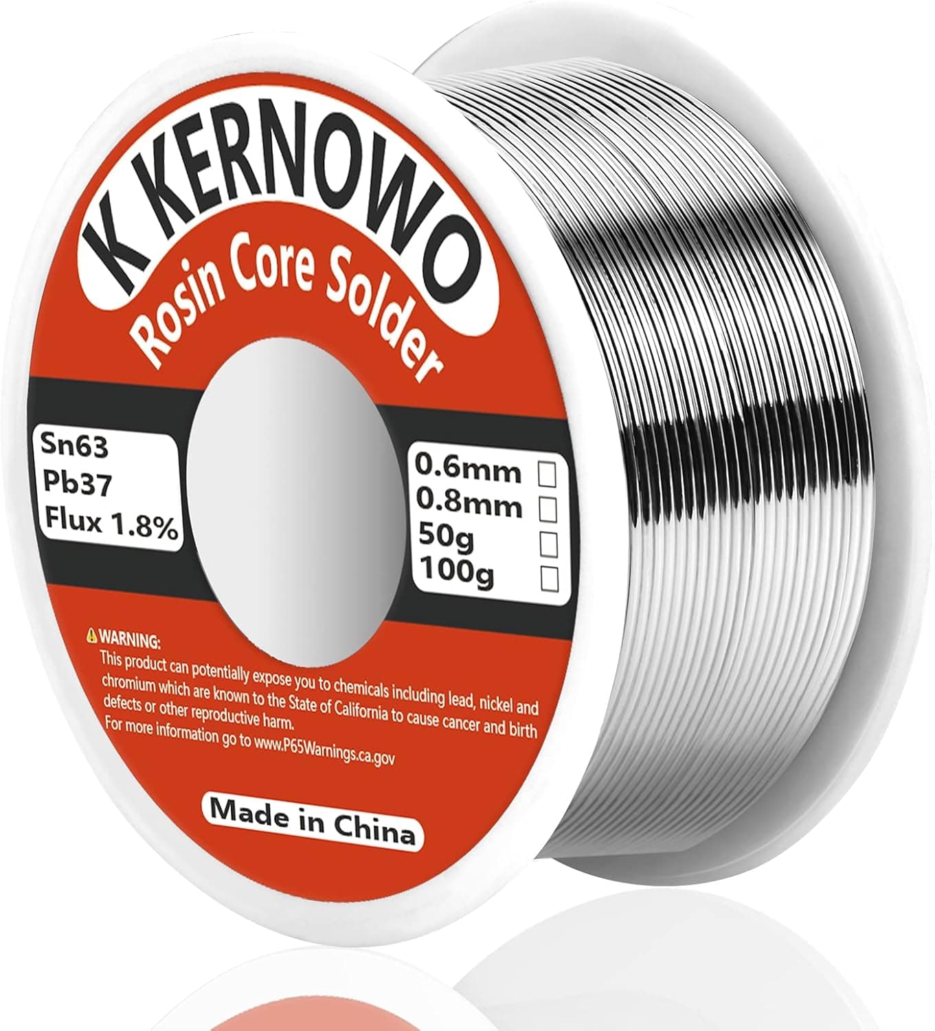 Solder Wire, 63-37 Tin Lead Rosin Core for Electrical Soldering,1.8% Flux Contains