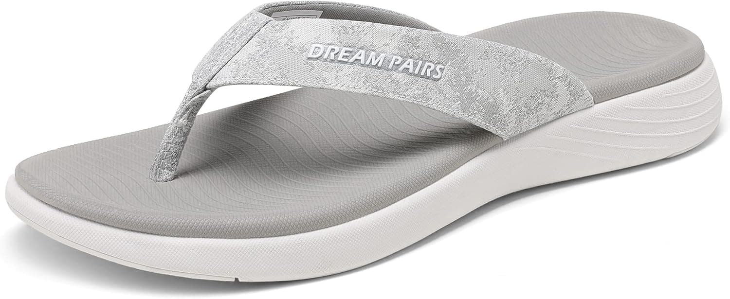 DREAM PAIRS Men's Arch Support Flip Flops Comfortable Soft Cushion Thong Sandals Casual Indoor Outdoor Walking Beach Summer Shoes
