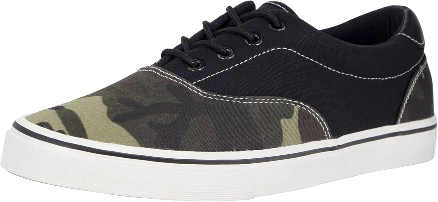Men's Black Classic Low Top Shoes Canvas Fashion Sneaker with Soft Insole Causal Dress Shoes for Men Comfortable Walking Shoes