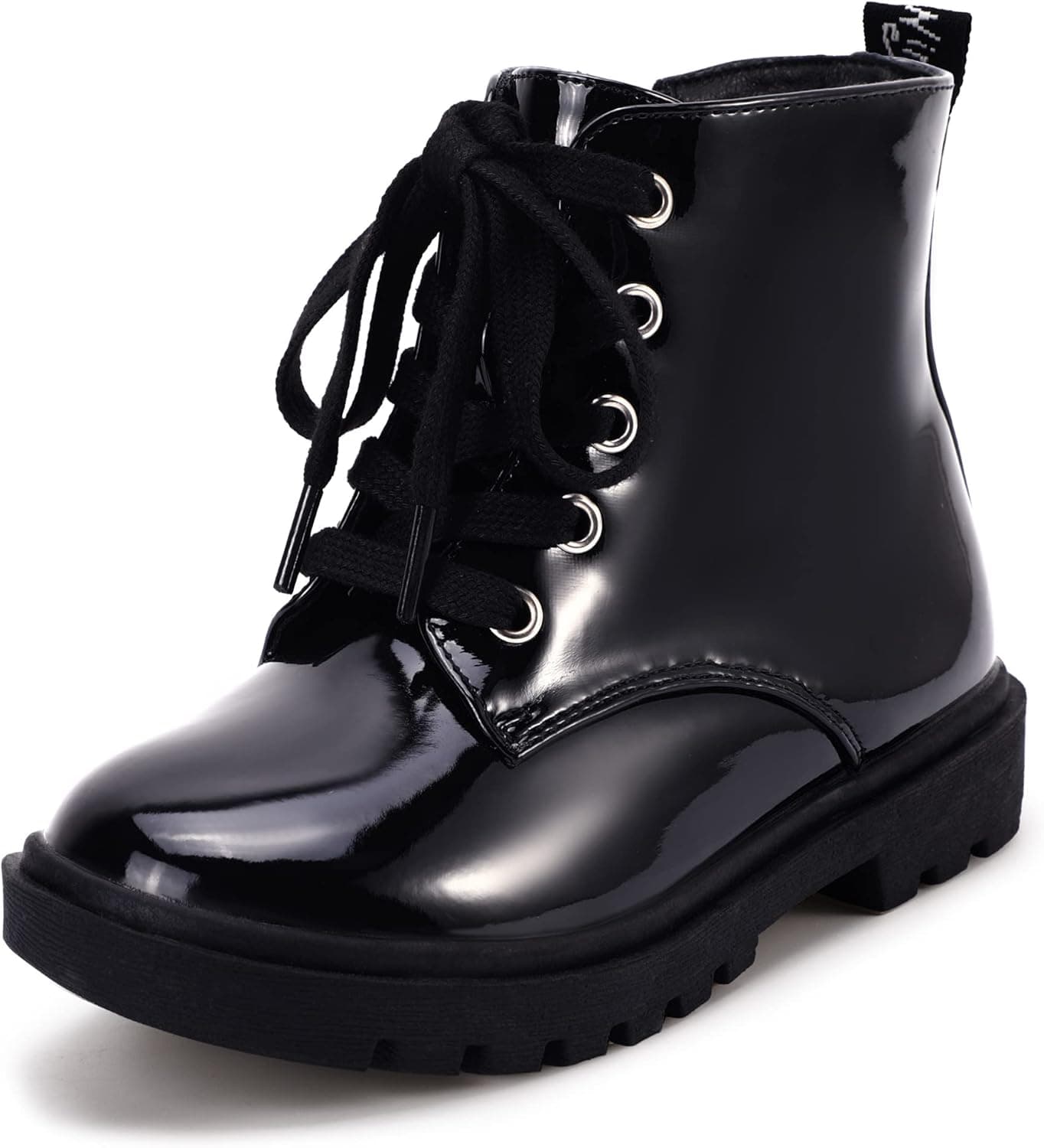 PANDANINJIA Christina Boys Girls Ankle Boots Fashion Dress Booties Waterproof Combat Shoes with Zipper for Toddler Little Kid