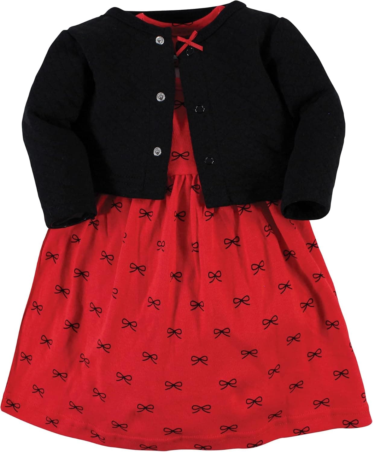 Hudson Baby Baby Girls' Quilted Cardigan and Dress