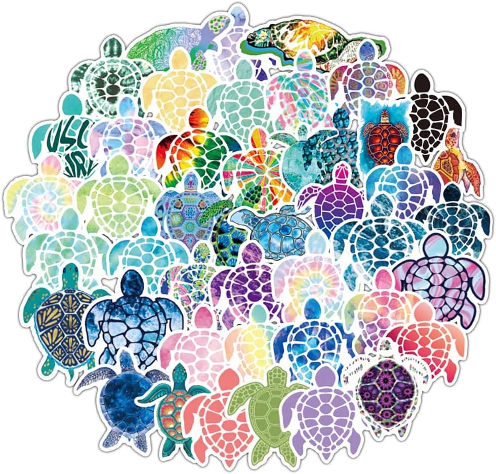 Cute Animals(Sea Turtle) Stickers Pack for Teens Boys Girls|41 Pcs|Aesthetic Waterproof Vinly Stickers for Laptop Tablet Hydroflasks Water Bottles Phone Computer Luggage,Decal Pack(Turtle-41Pcs)