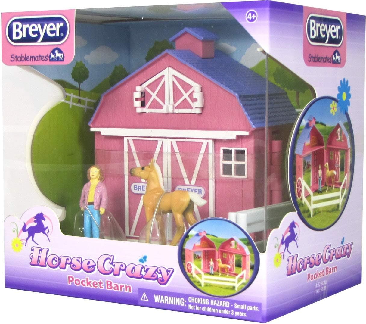 Breyer Stablemates Horse Crazy Pocket Barn and Horse Play Set