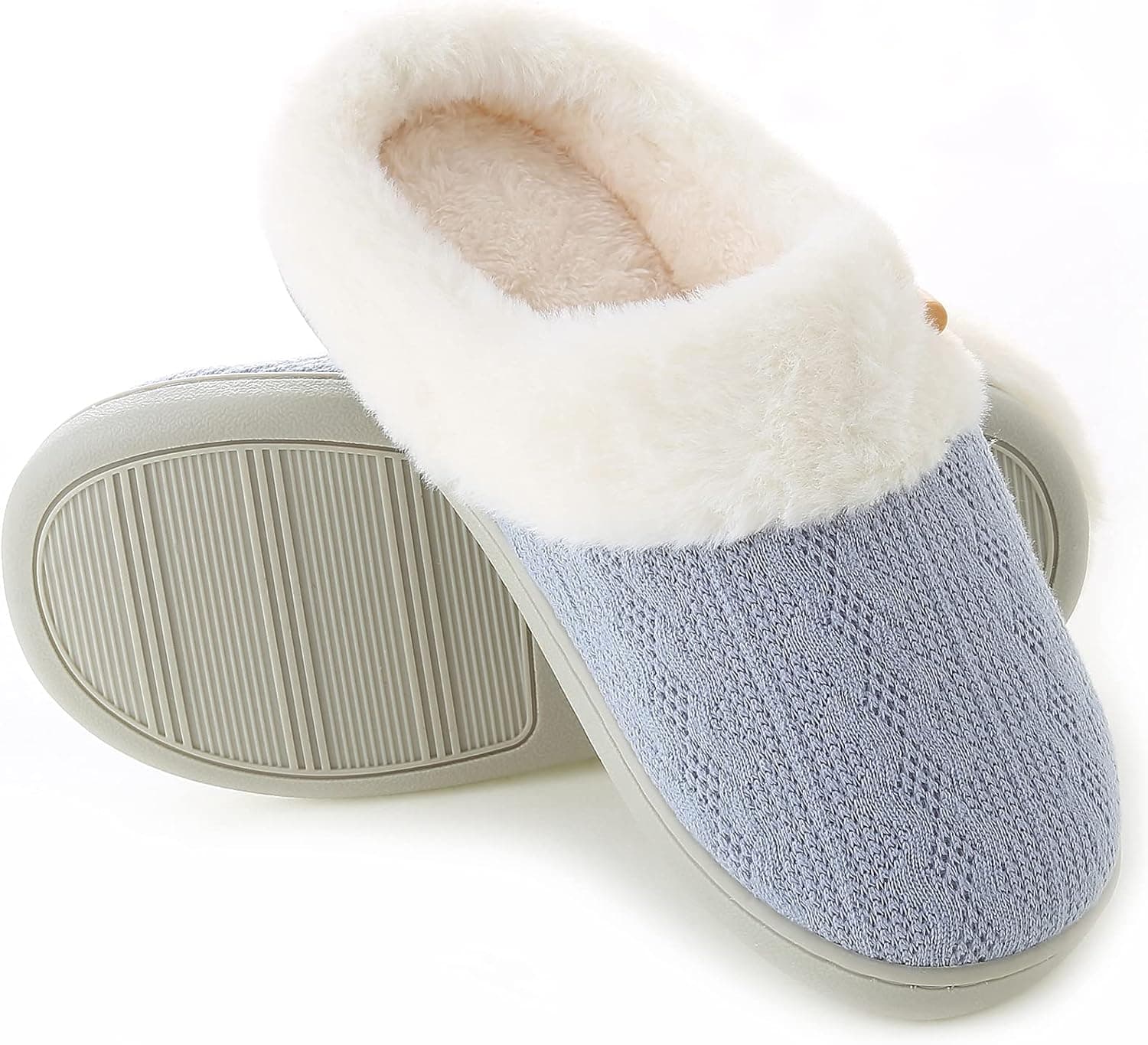 TMTYH Women's House Slippers Comfy Memory Foam Insole Bedroom Slippers for Women with Fluffy Plush Lined