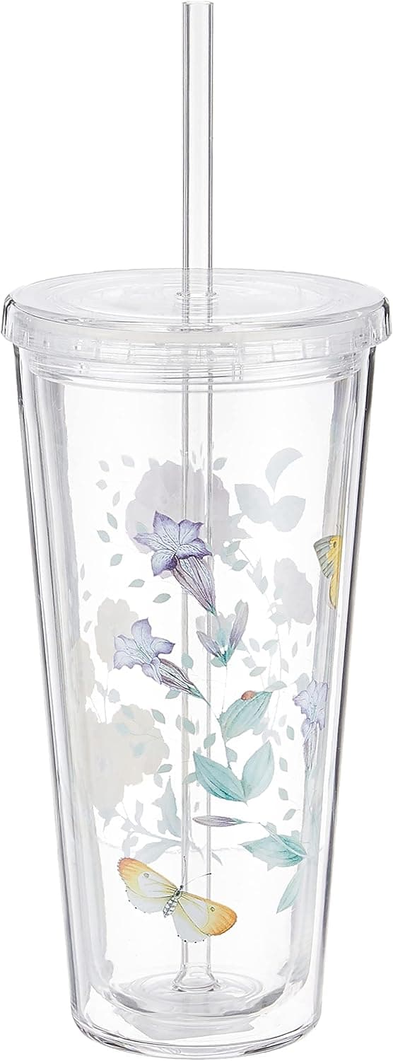 Lenox Acrylic Butterfly Meadow Tumbler, 1 Count (Pack of 1), Multi