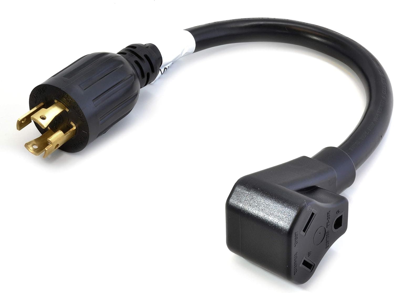 Ceptics 1.5-Ft 30-Amp Generator to RV Power Cord L14-30 to TT-30R | 4-prong locking plug | 30A, 125/250V