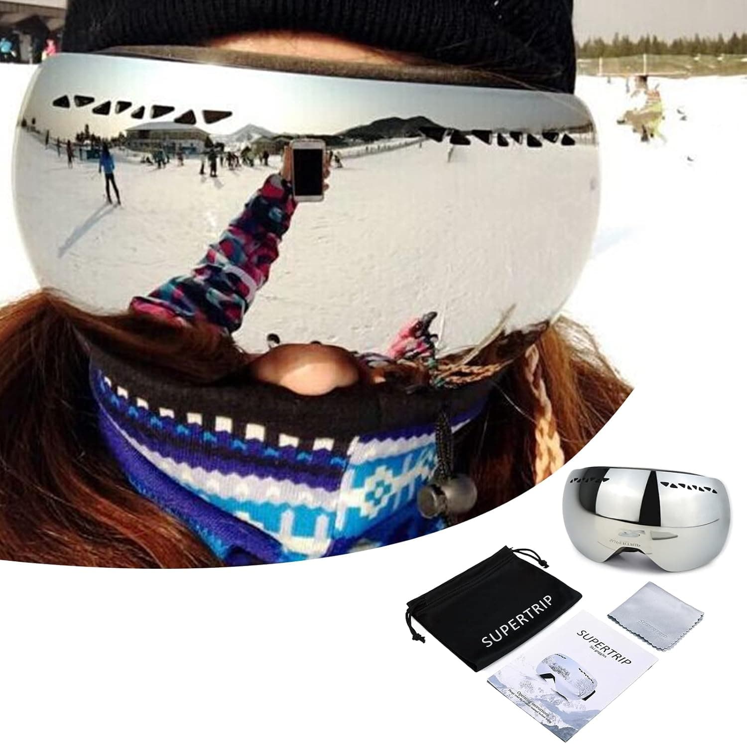 Supertrip Ski Snowboard Goggles for Men & Women Over The Glasses Snow Goggles