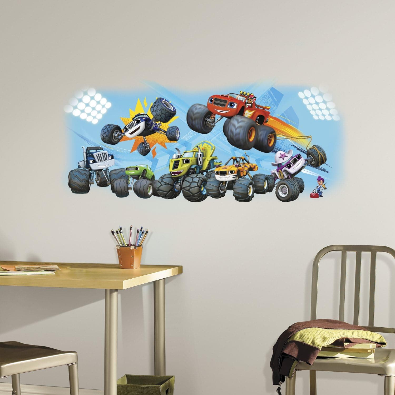 RoomMates RMK3126TB Blaze & Friends Peel and Stick Giant Wall Decal