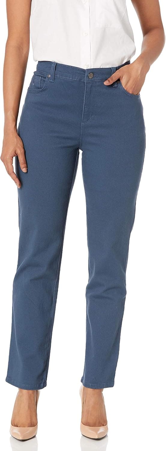 Gloria Vanderbilt Women's Amanda Classic High Rise Tapered Jean, Stormy Clouds, 10 Petite Short