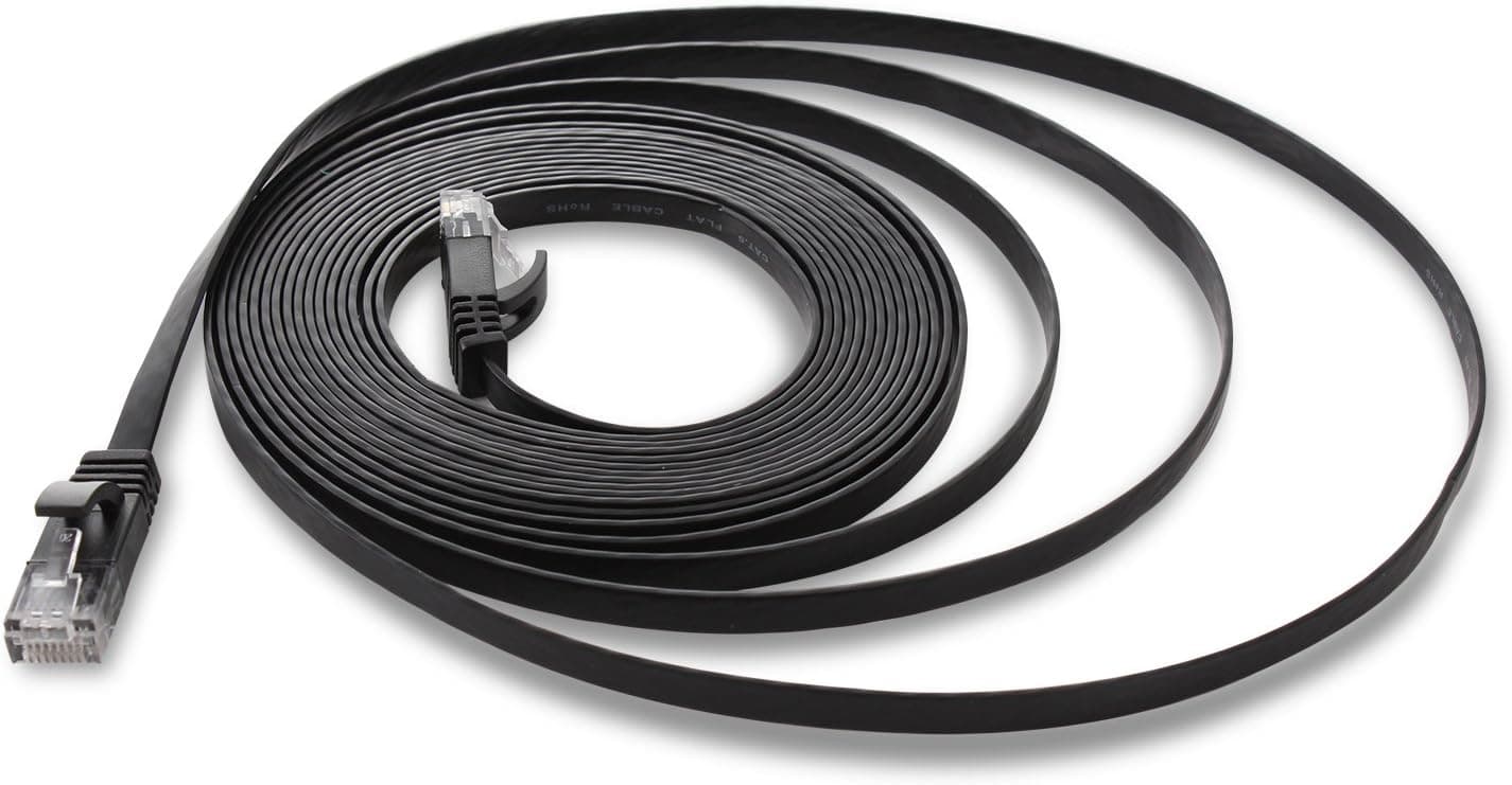 Cat6 Ethernet Cable Flat (20m-Black)
