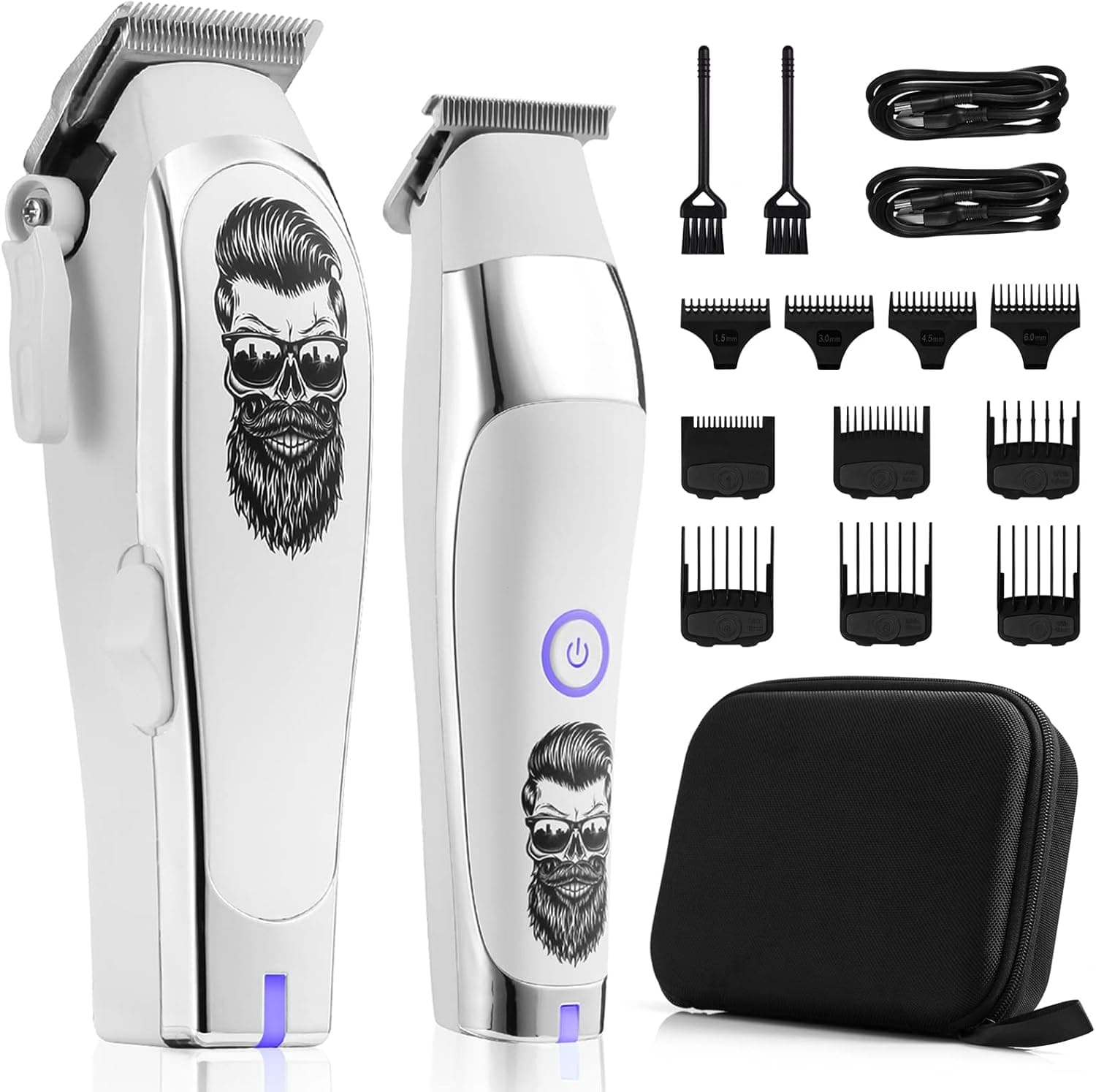 Professional Hair Clippers for Men Hair Cutting Kit & T-Blade Hair Trimmer Kit Cordless Hair Clipper Set Beard Trimmer for Home Barbers