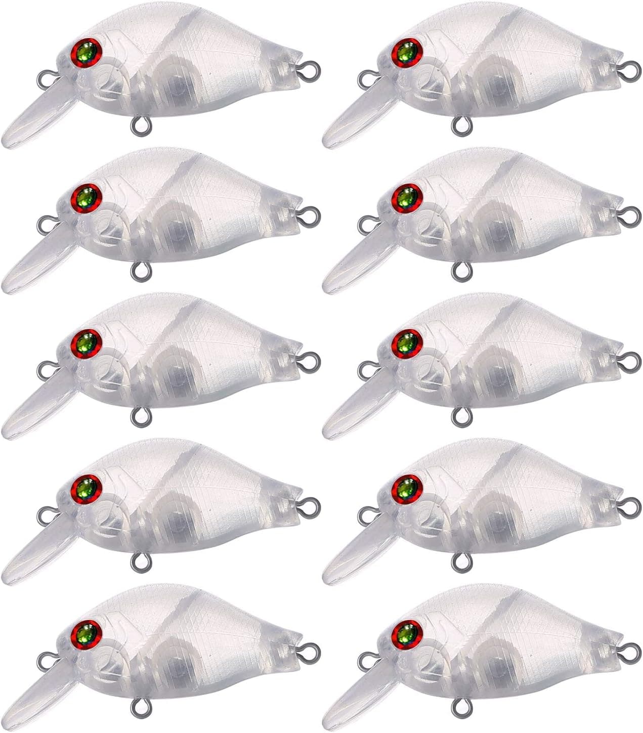 FREE FISHER 25pcs Lure Blanks Unpainted Fishing Lures,Crankbait Blanks Unpainted Blanks Hard Baits Bodies 6cm 7.2g